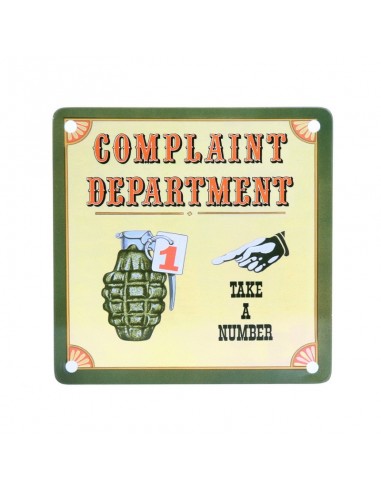Metalenplaat met Magneet - Complaint Department