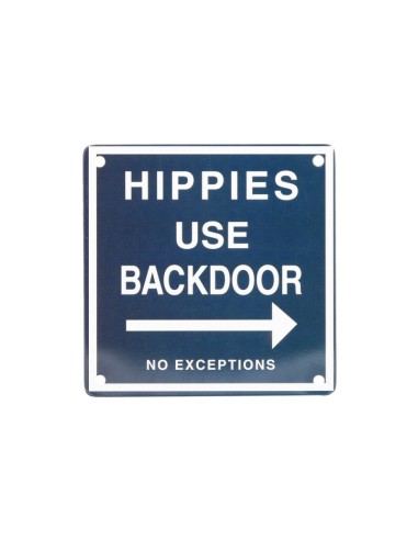 Metalenplaat met Magneet - Hippies Use Backdoor